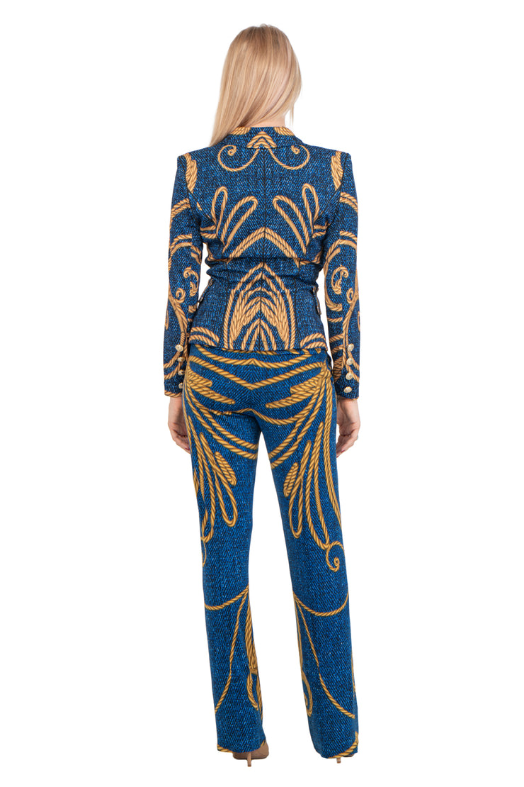 Double Breasted Peaked Lapel Short Jacket