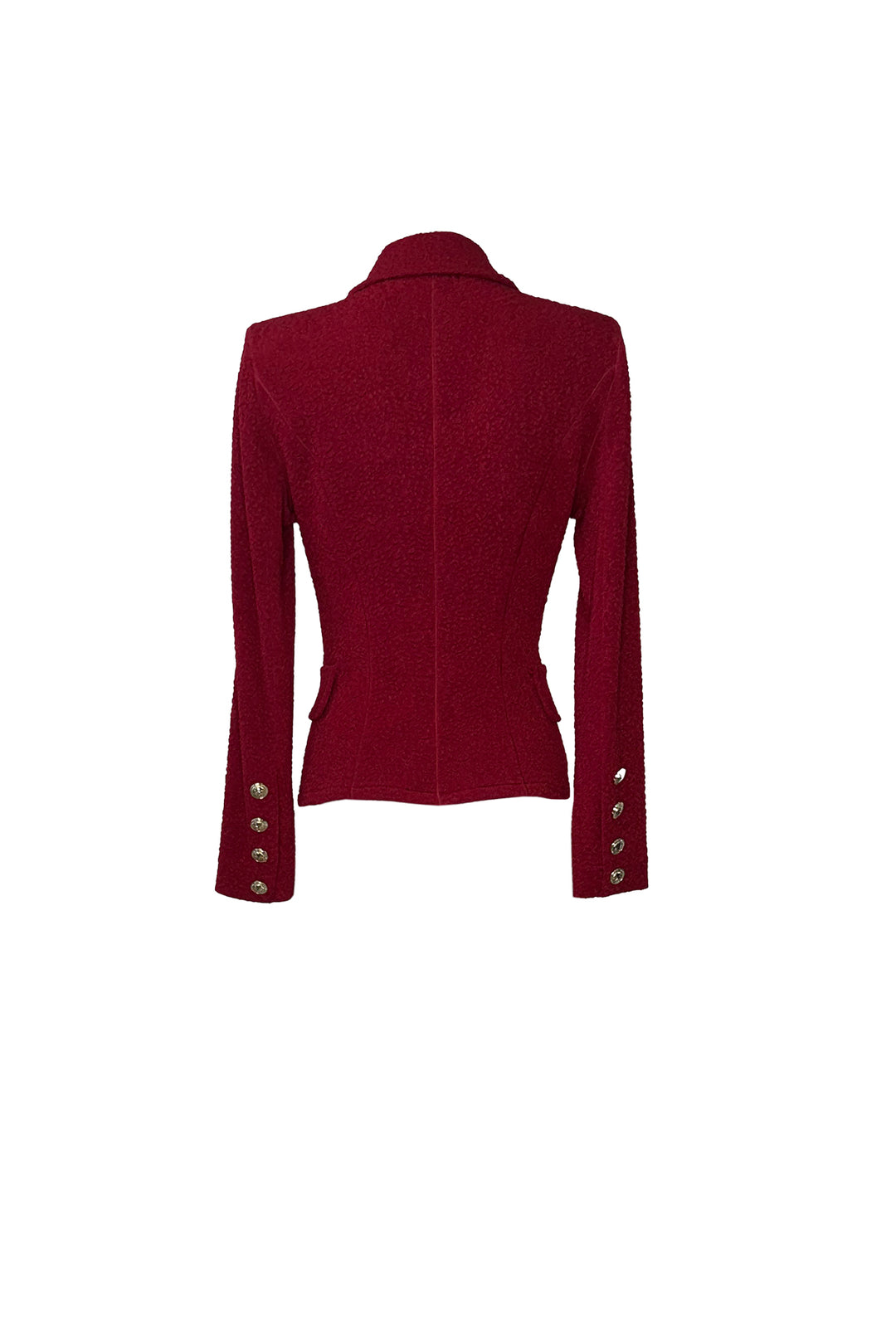 Double Breasted Peaked Lapel Lined Short Jacket