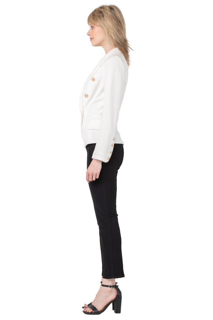 Double Breasted Peaked Lapel Short Jacket