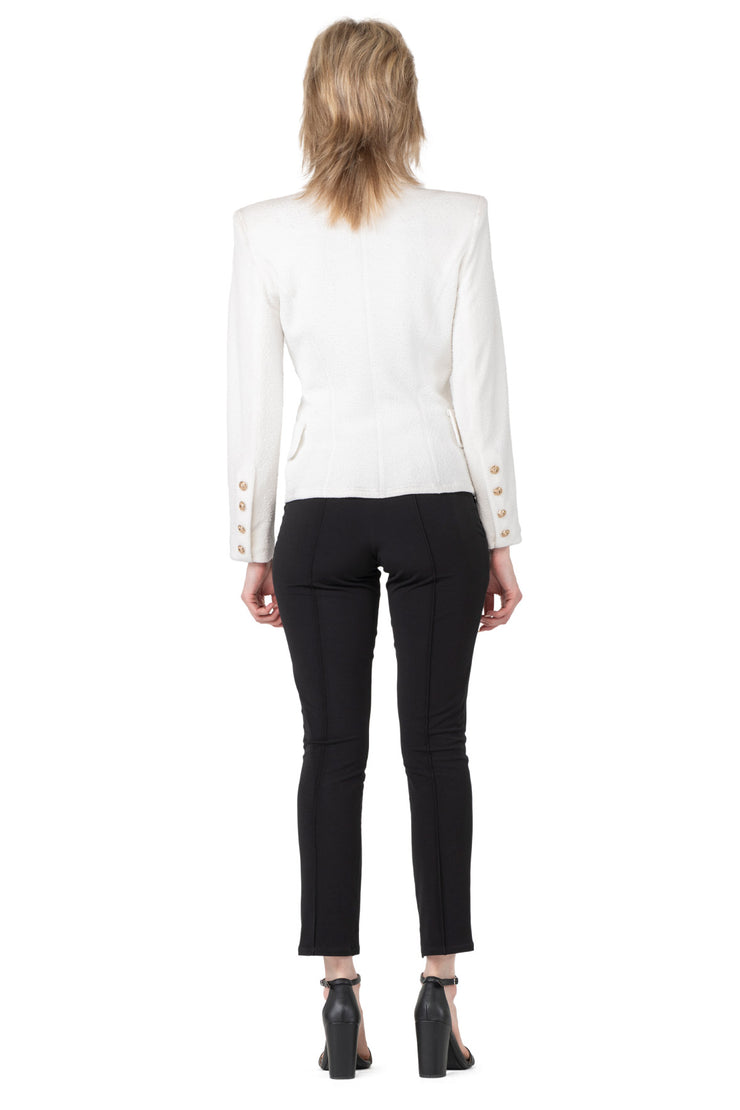 Double Breasted Peaked Lapel Short Jacket