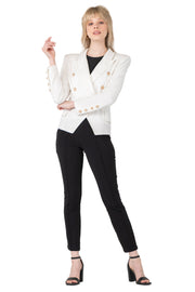 Double Breasted Peaked Lapel Short Jacket