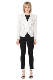 Double Breasted Peaked Lapel Short Jacket
