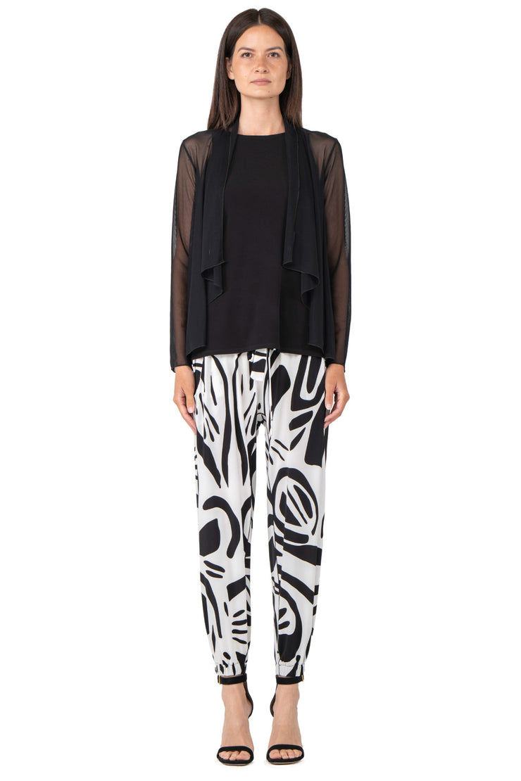 Draped Short Swing Jacket