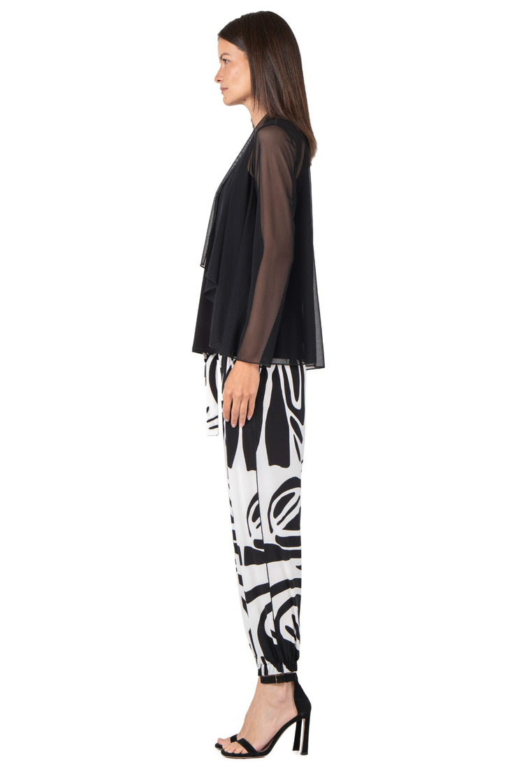 Draped Short Swing Jacket