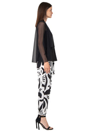 Draped Short Swing Jacket