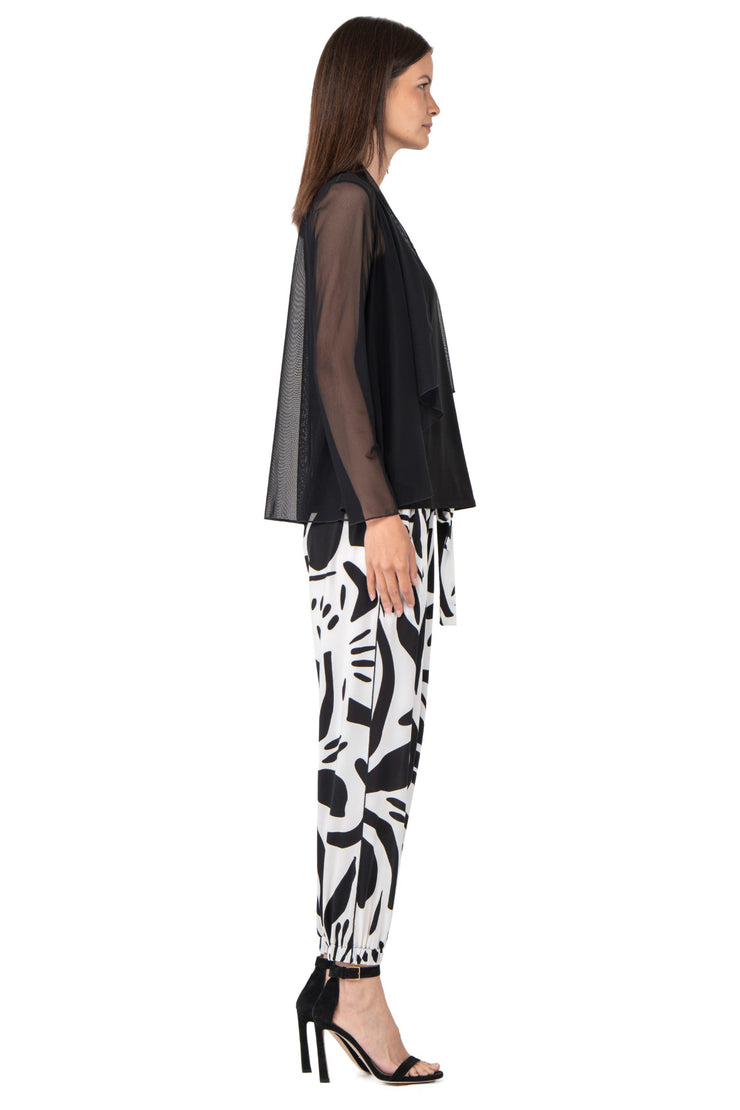 Draped Short Swing Jacket