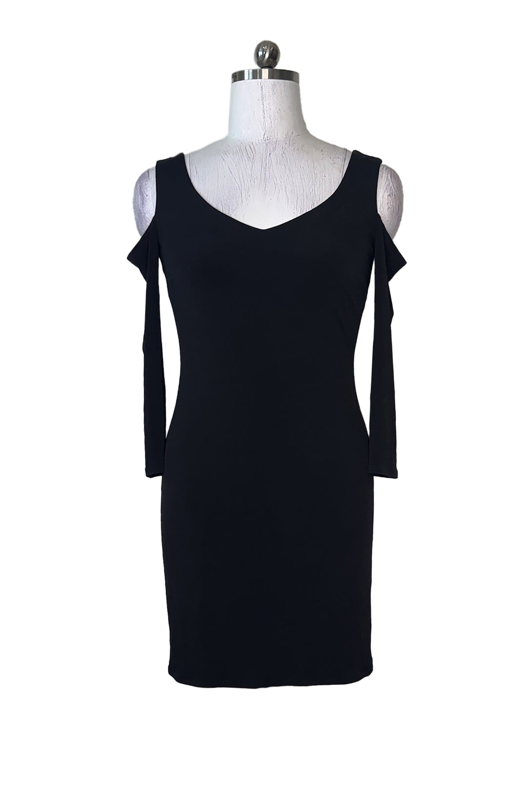 Sample Sale - V neck off shoulder lined dress