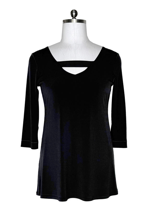 V tap lined tunic
