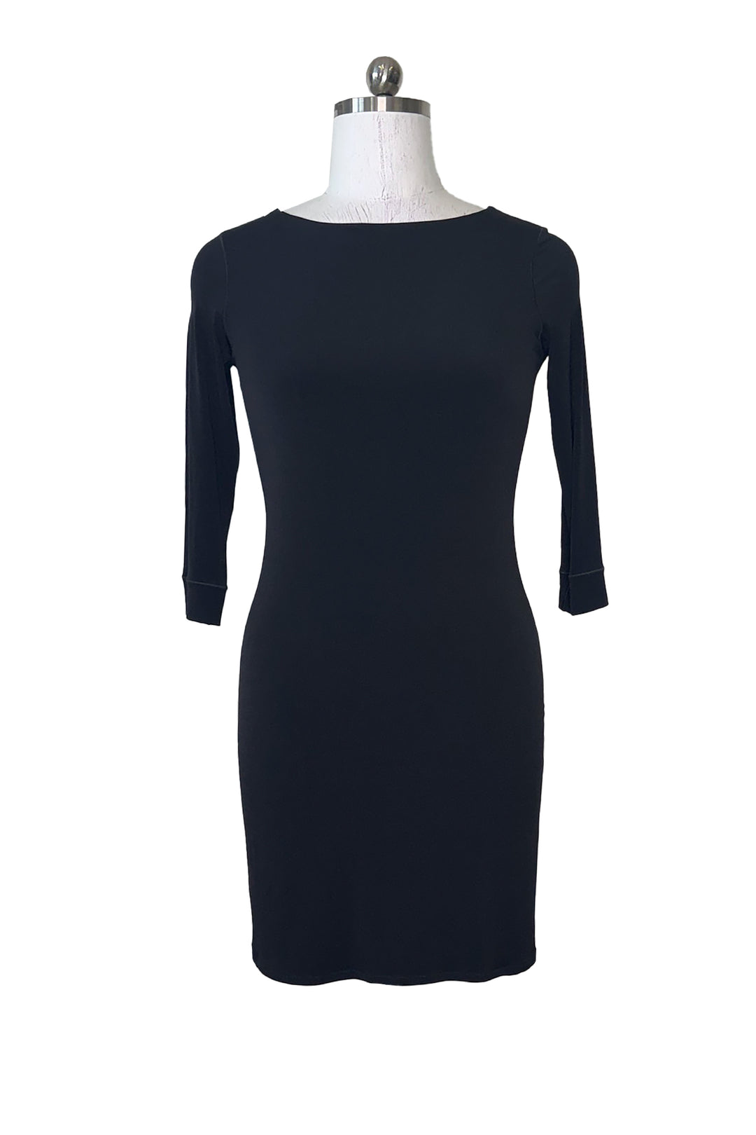 Sample Sale - 3/4 sleeve boat neck lined dress