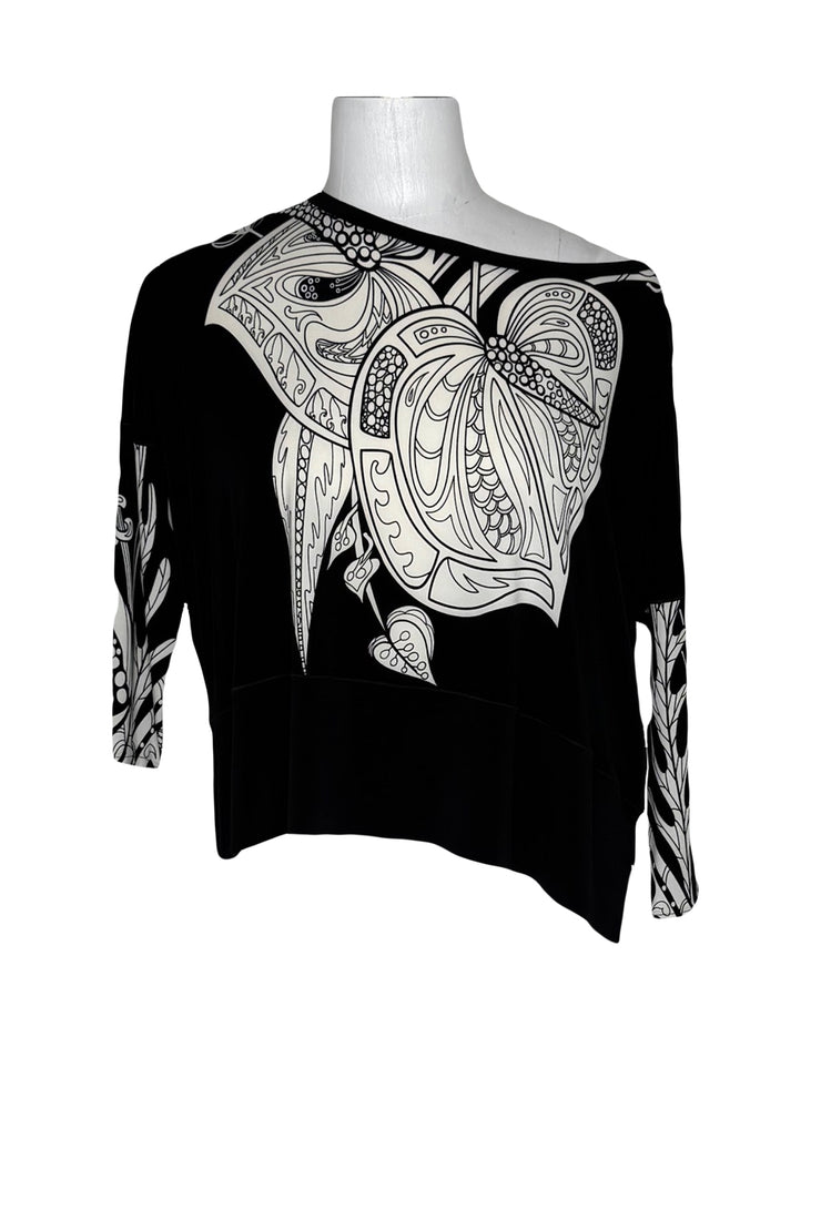 Drop shoulder side slit single layer tunic