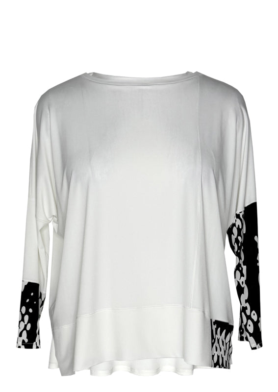 3/4 sleeve kabuki top
