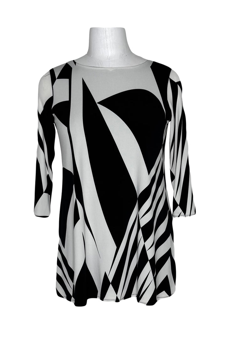 Boatneck 3/4 sleeve layered tunic