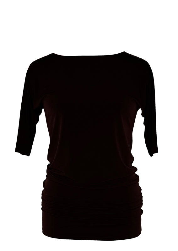 Boatneck 3/4 sleeve single layer tunic
