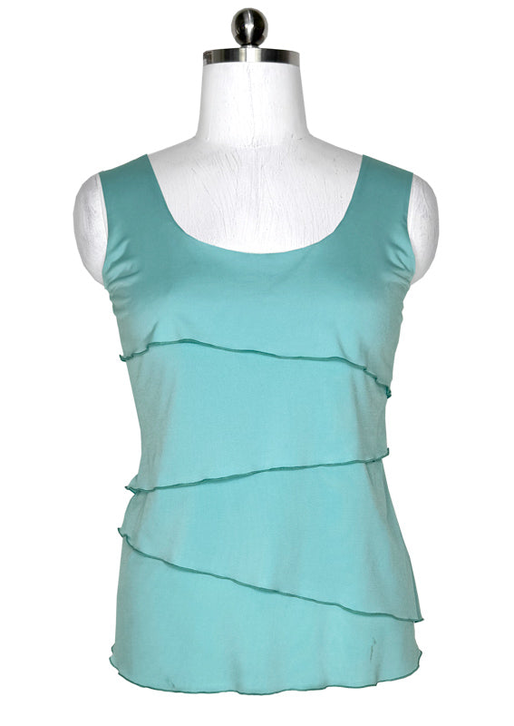 Layered ruffle tank top