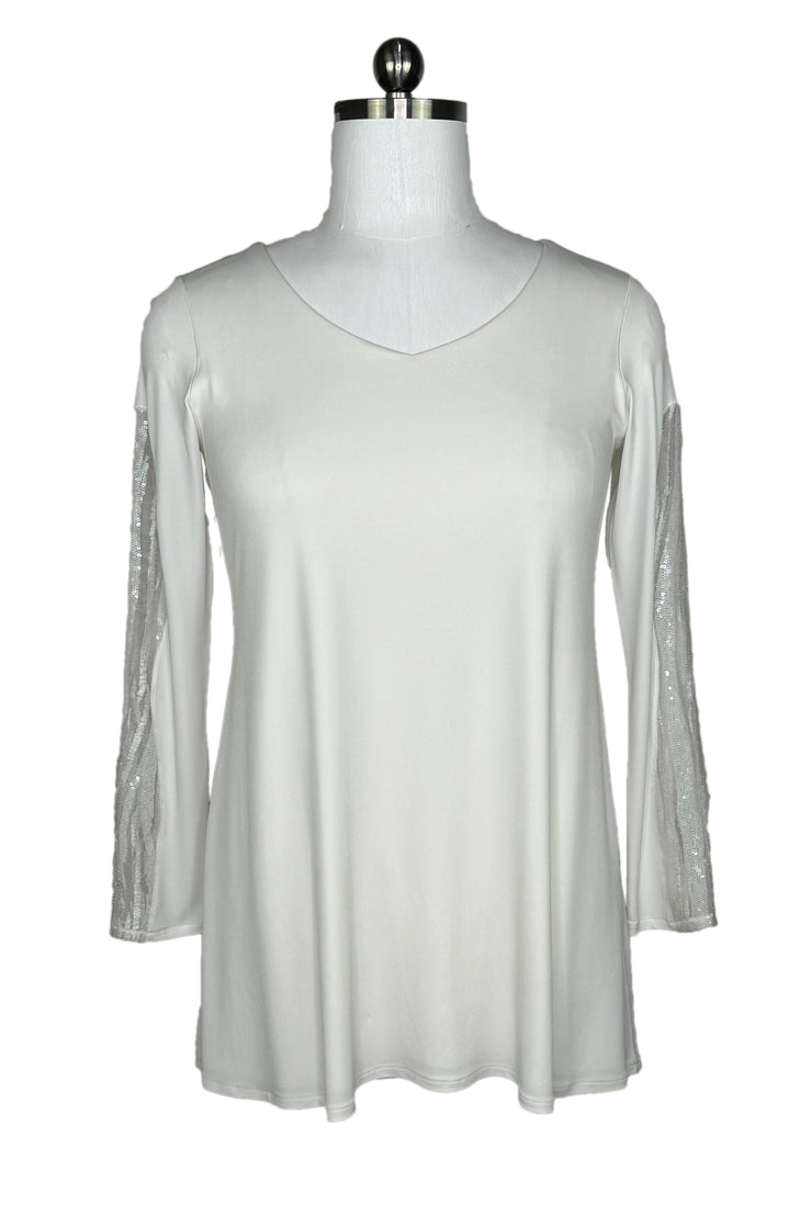 Long sleeve detail V neck tunic