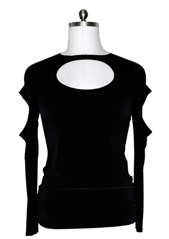Circle cut out long sleeve tunic
