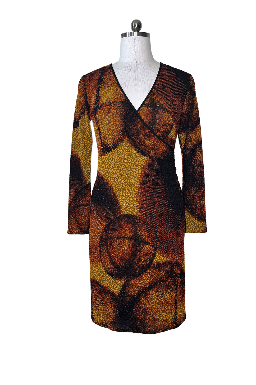 Sample Sale - Long sleeve surplice single layer dress