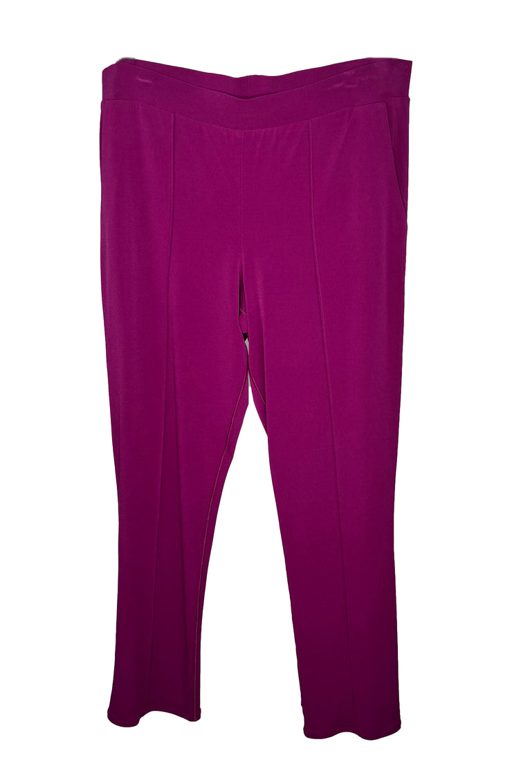 Elastic waistband pinstripe layered leggings