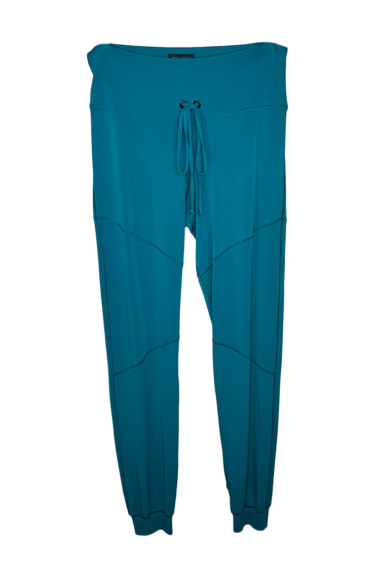 Drawstring waist blocked jogger