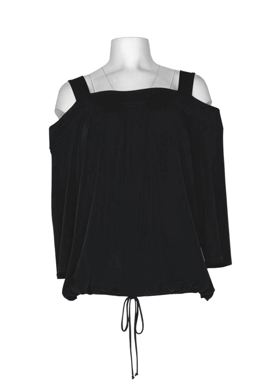 3/4 sleeve off shoulder strap tunic
