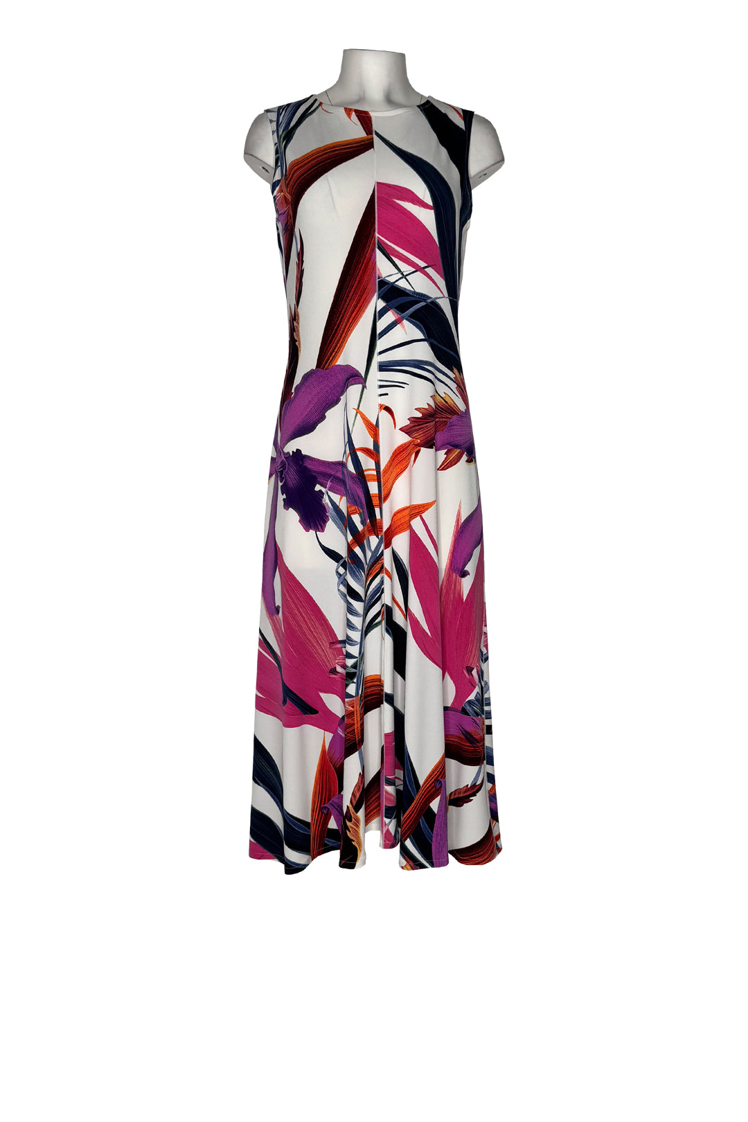 Sleeveless single layer flared dress