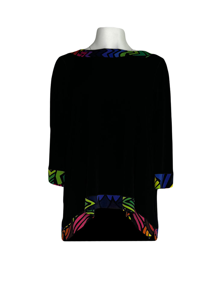 Boat neck banded loose top
