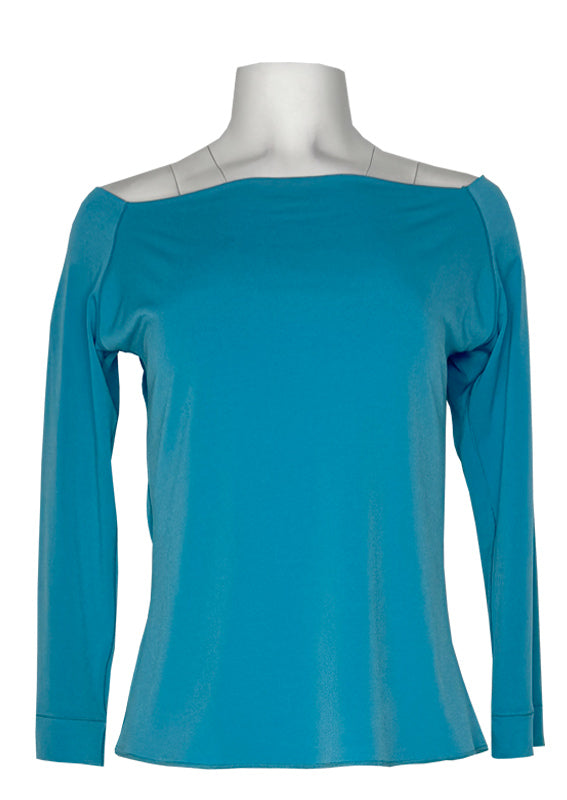 Off shoulder 3/4 sleeve single layer top