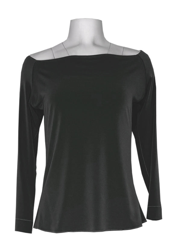 Off shoulder 3/4 sleeve single layer top