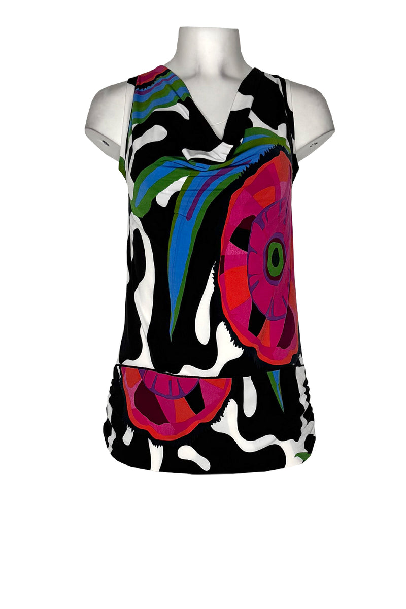 Sleeveless cowl neck single layer top – EvaVarro