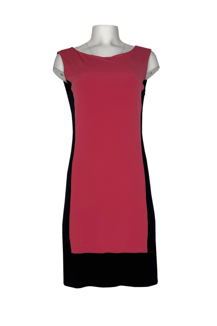 Sleeveless color block layered dress