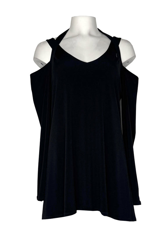 3/4 sleeve double cross strap tunic