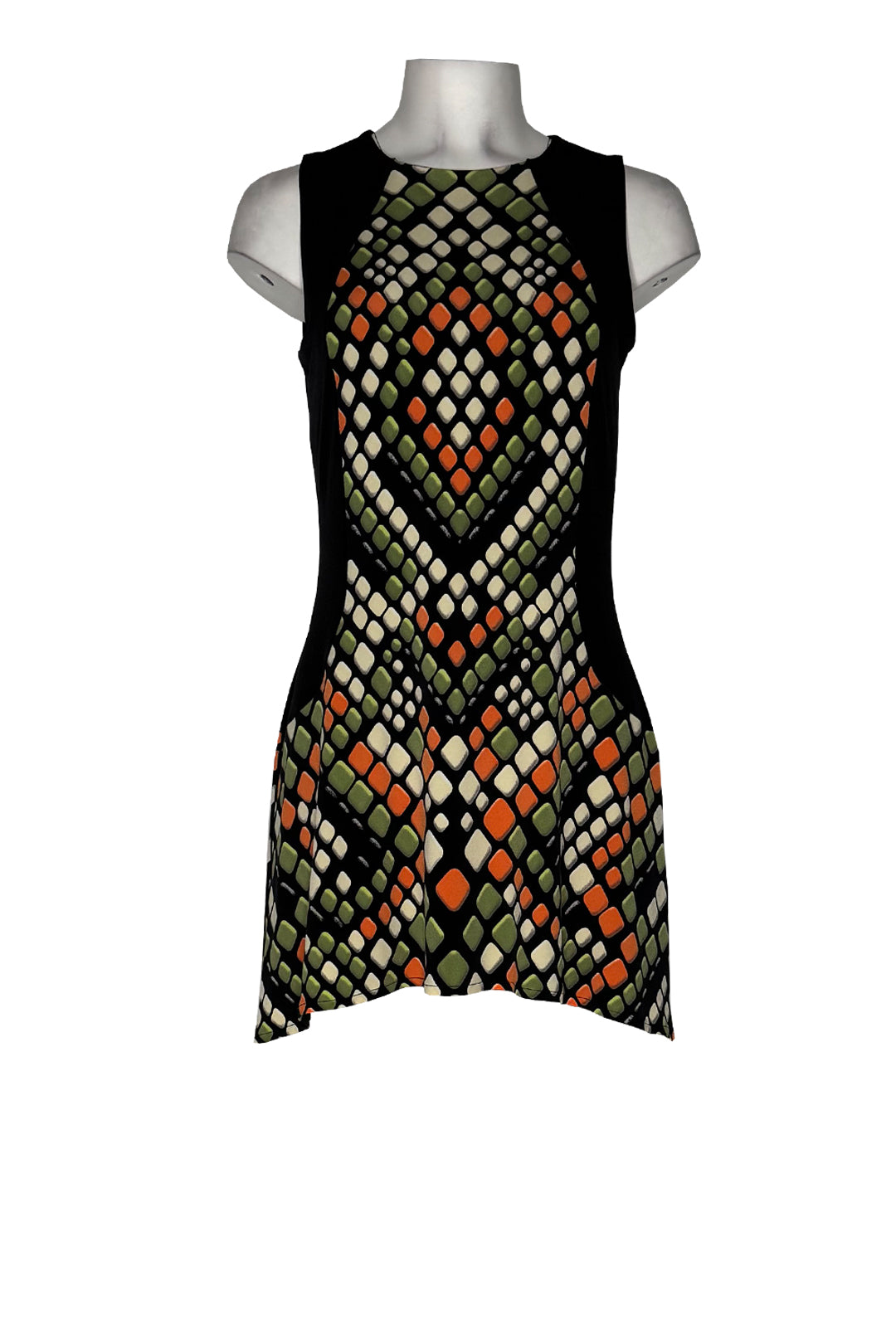 Sleeveless flared double layer tunic