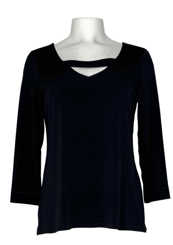 3/4 sleeve layered V tap top