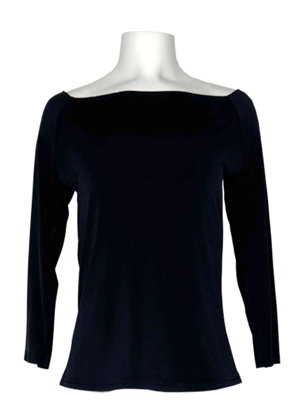Wide bateau 3/4 sleeve top