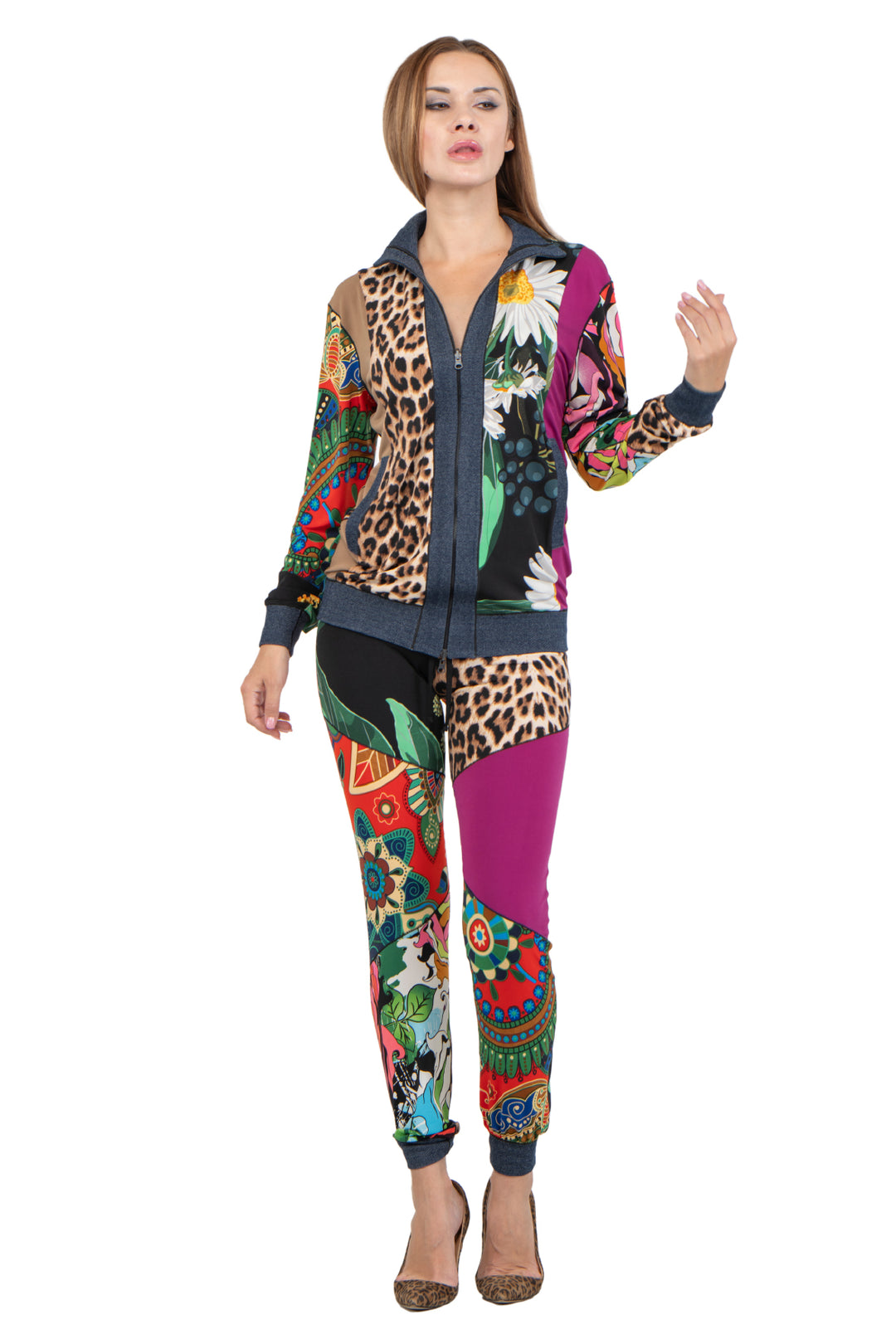 Color Block Cuff Pants
