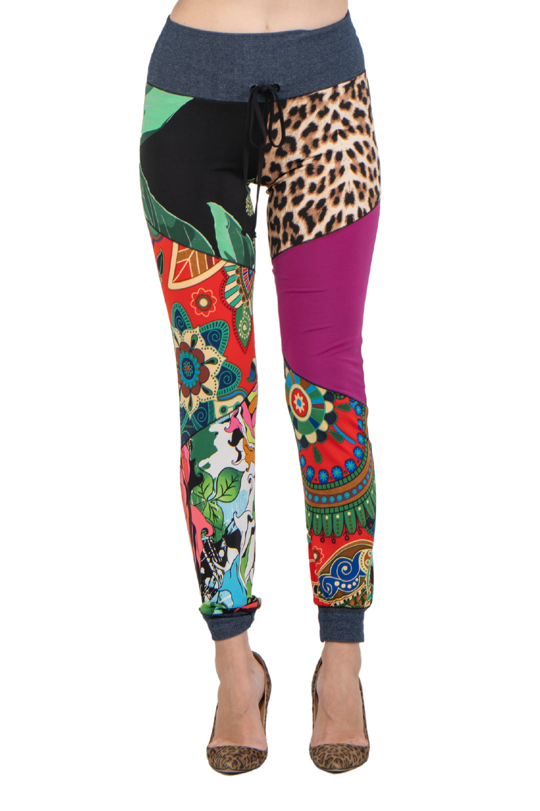 Color Block Cuff Pants