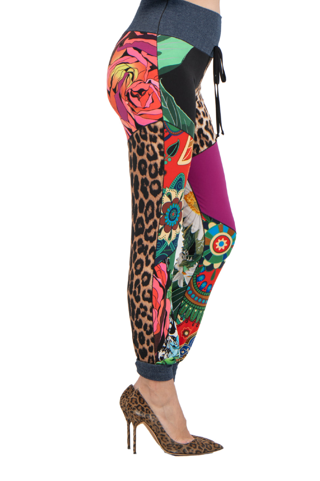 Color Block Cuff Pants