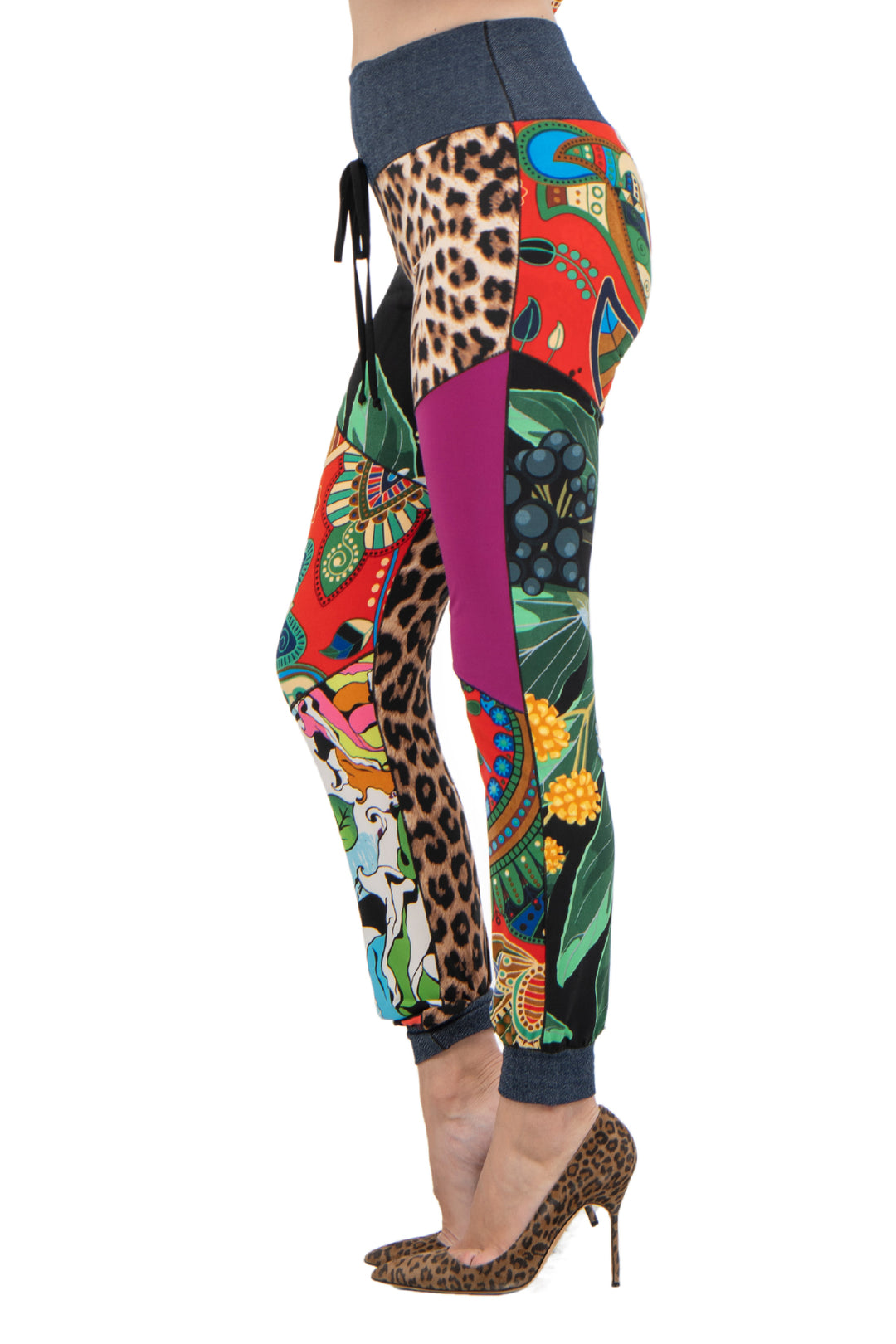 Color Block Cuff Pants