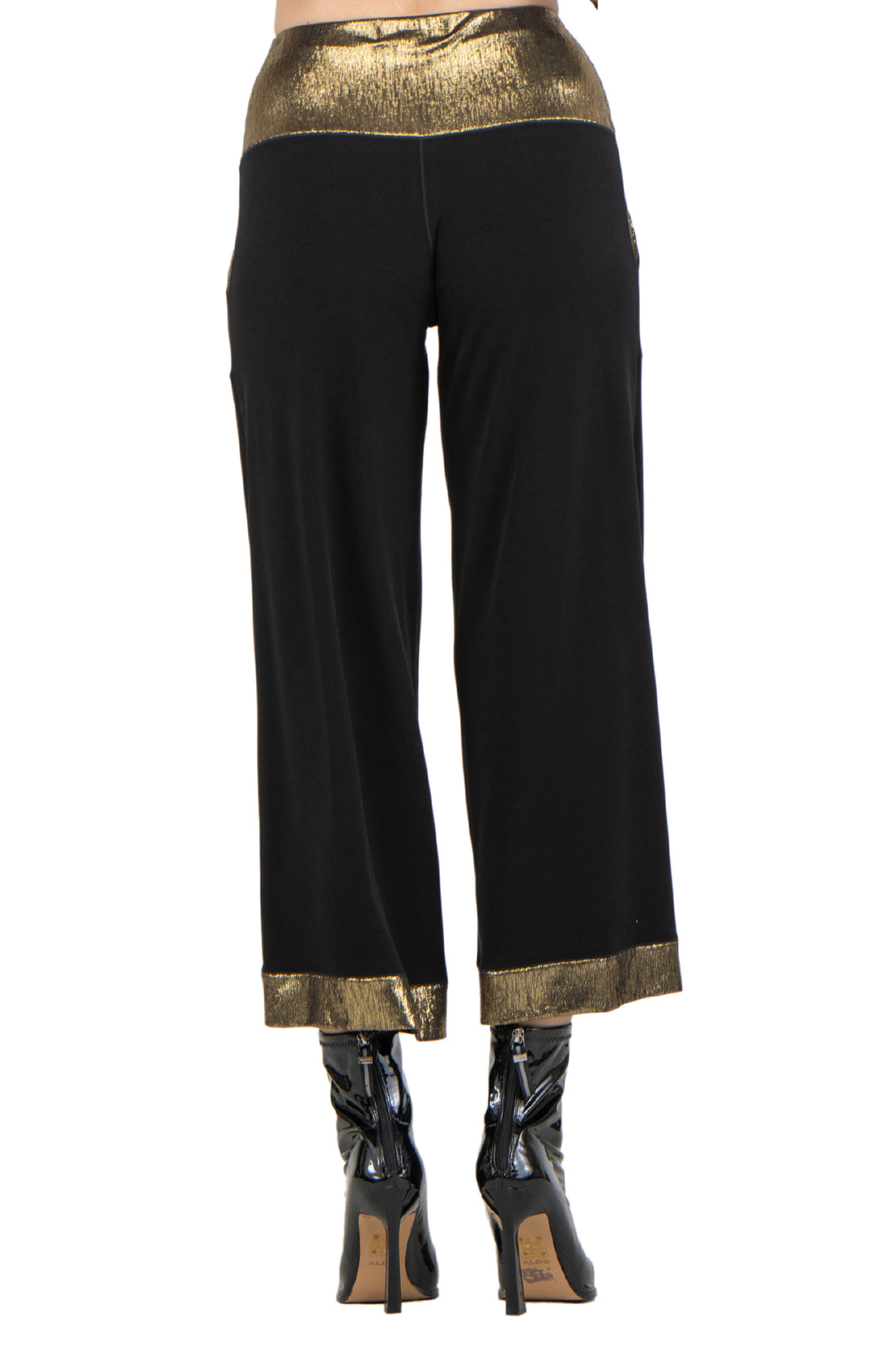 Side Seam Pocket Cropped Palazzo