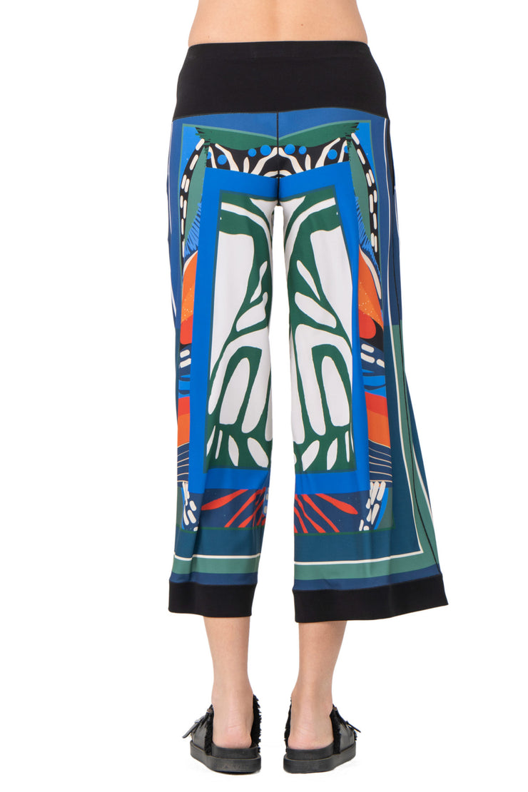 Side Seam Pocket Cropped Palazzo
