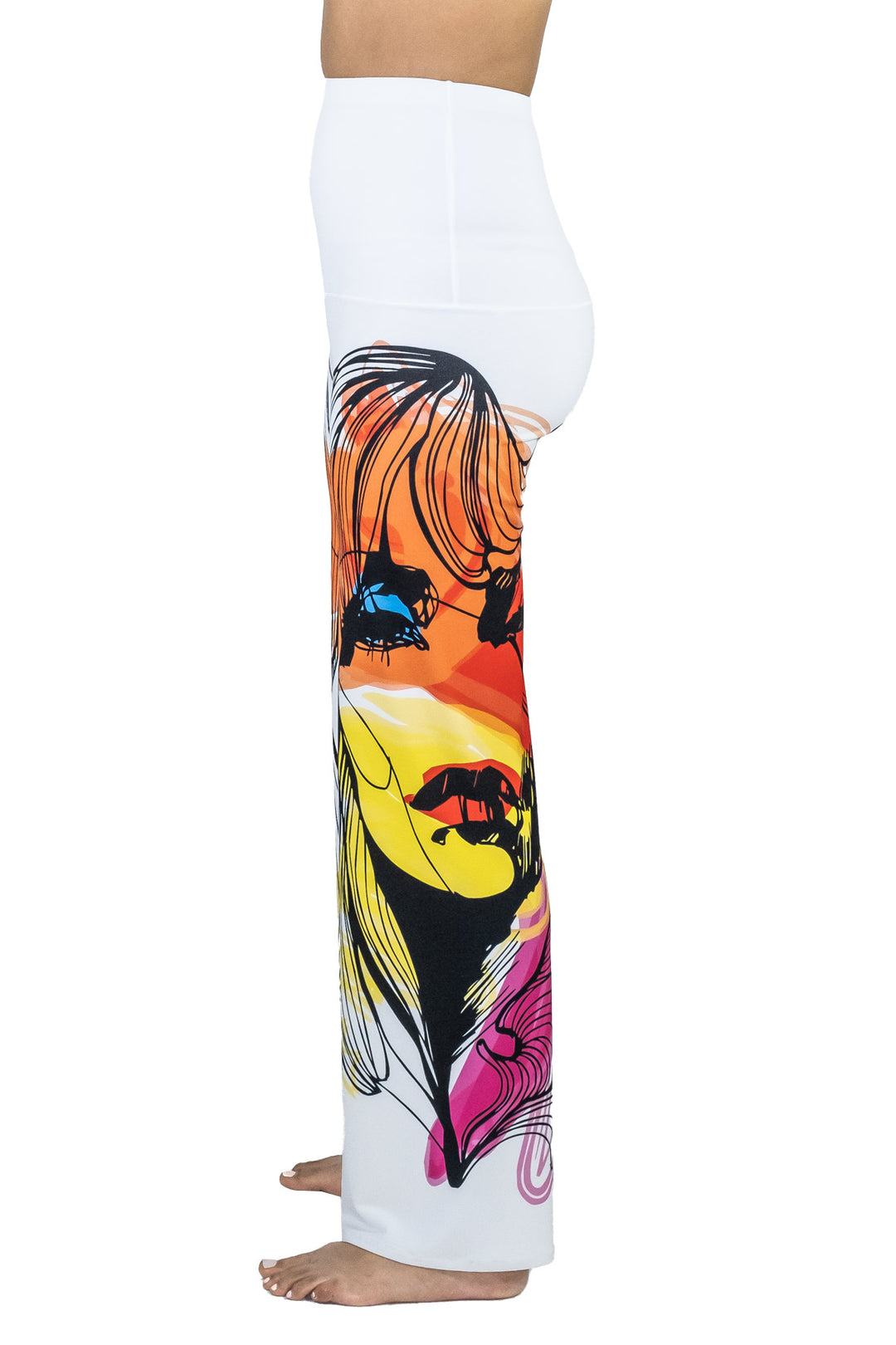Extra High Elastic Waist Straight Pants