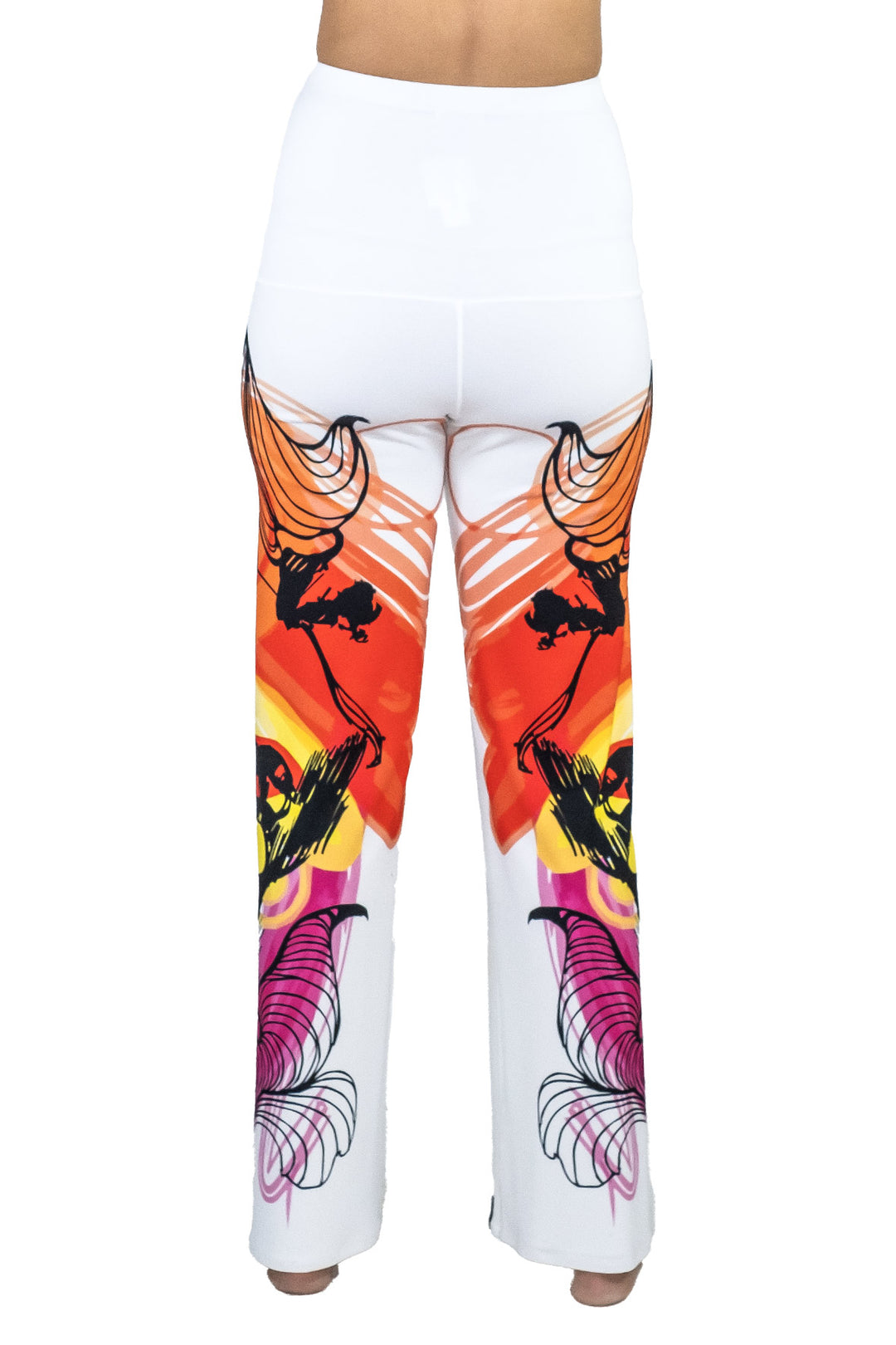 Extra High Elastic Waist Straight Pants