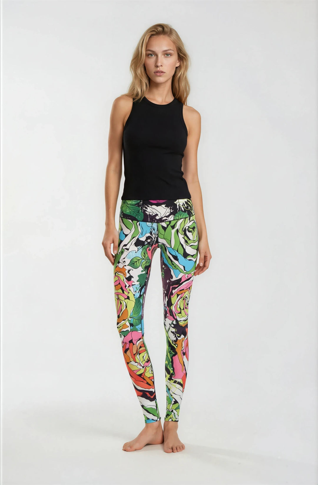 High Waist Single Layered Leggings, Yoga Pants