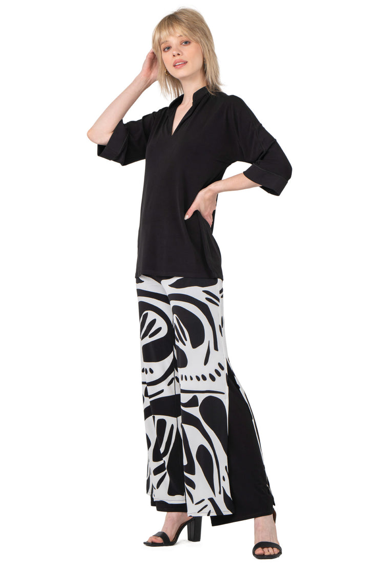 High Waist Layered Long Pants