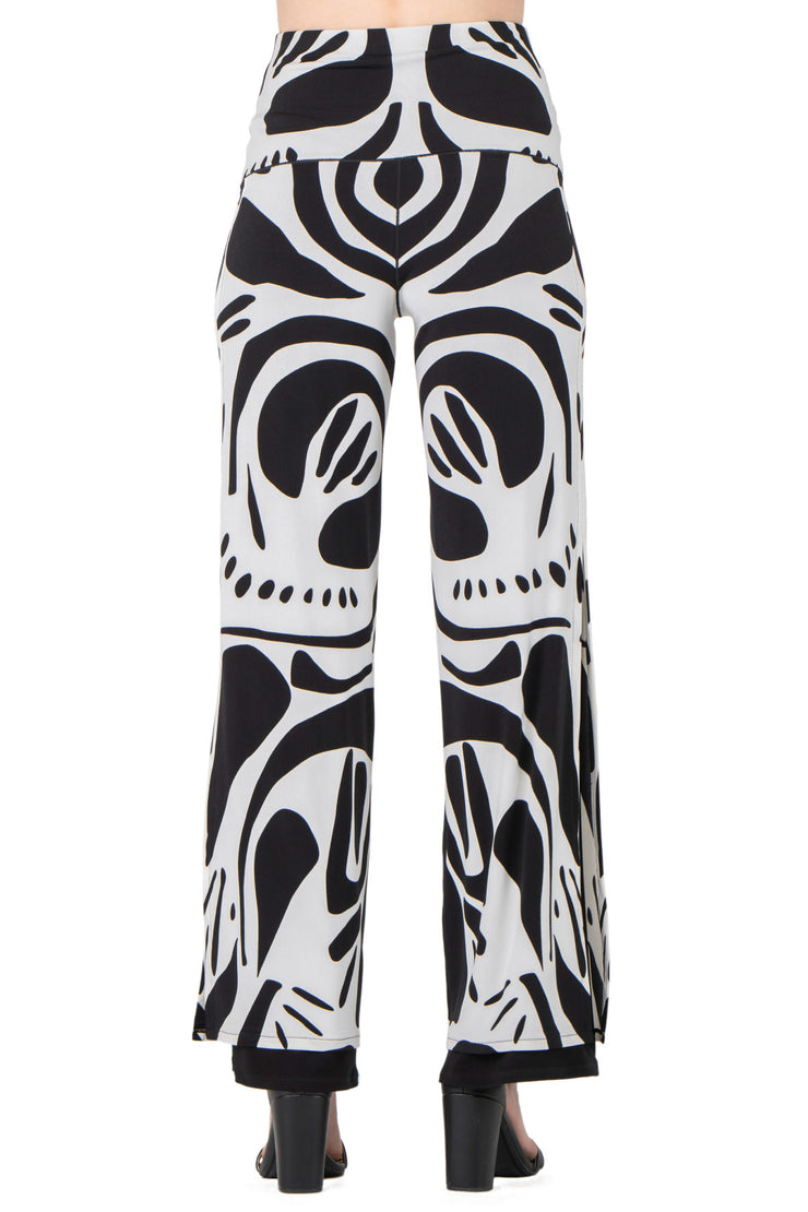 High Waist Layered Long Pants