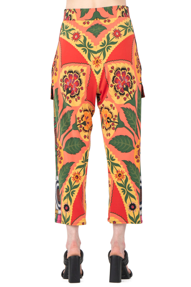 Side Pockets WB with Eyelets Pants Cropped