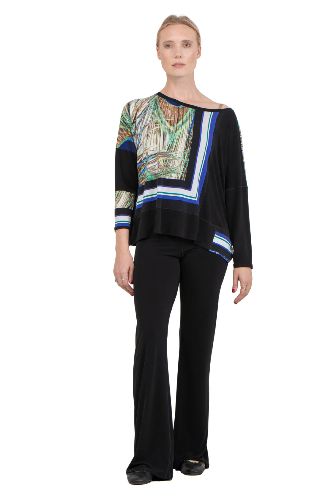 Bell Bottom Elastic Waist Pants