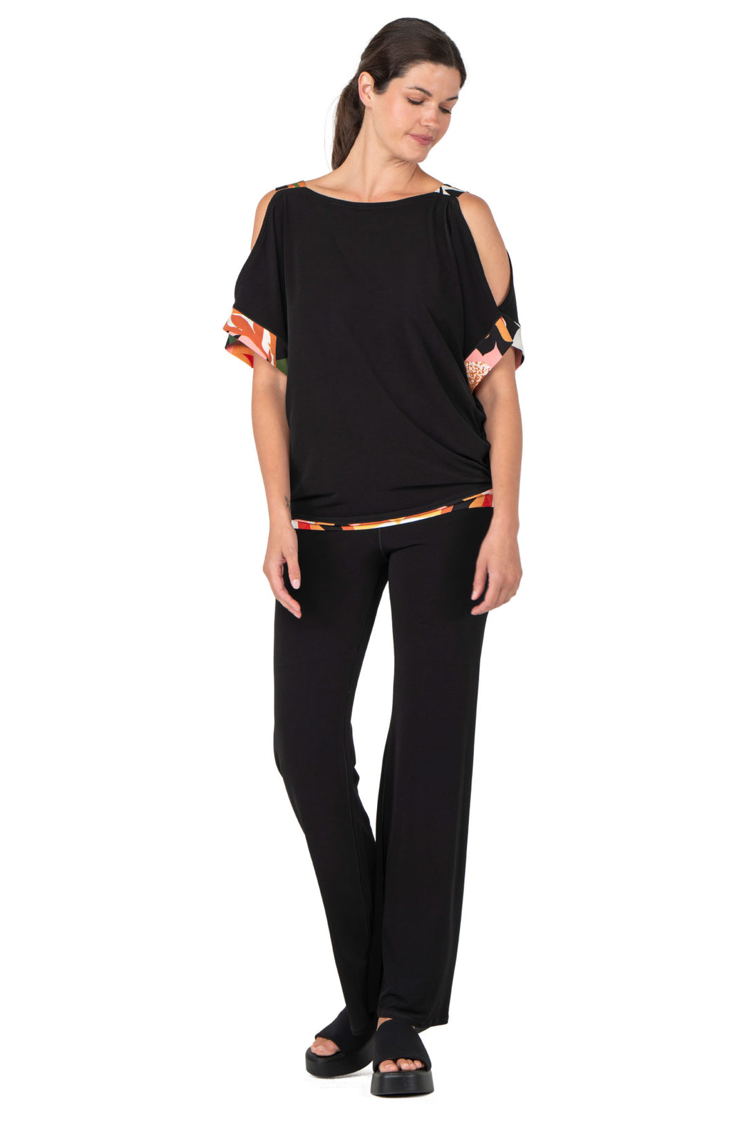 Bell Bottom Elastic Waist Pants