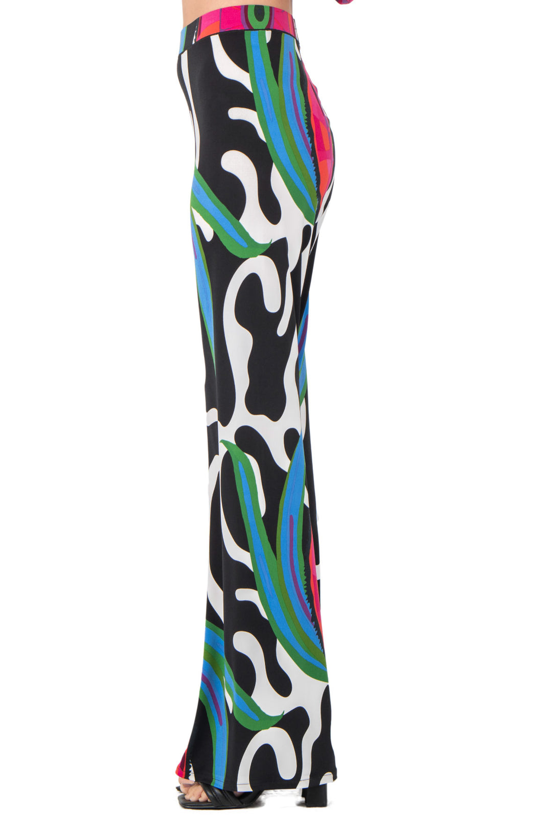 Bell Bottom Elastic Waist Pants