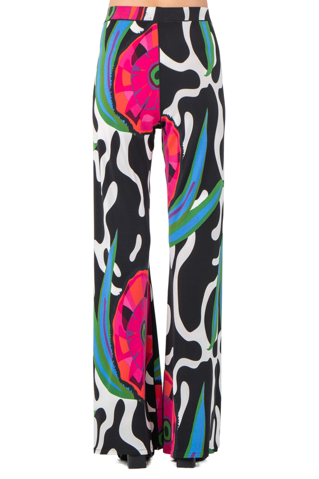 Bell Bottom Elastic Waist Pants